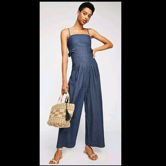Free People Pants - Free People Brittany Denim Jumpsuit Rare